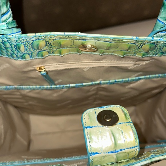 🔥🔥🔥NEW Brahmin Ombre Melbourne Croc Embossed Leather Satchel Shoulder Bag - Picture 15 of 16